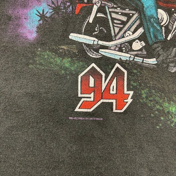 90s Vintage Bike Week Graphic Tee Mens XL Daytona Beach Cutoff Florida Biker - Picture 5 of 11